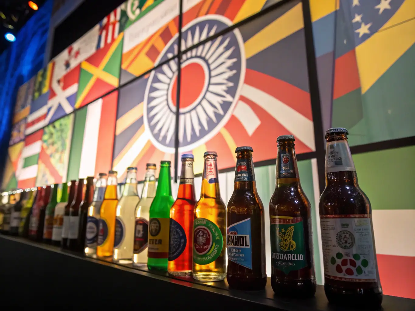 A vibrant image showcasing a selection of premium artisanal sodas in various flavors, highlighting their colorful packaging and refreshing appeal, set against a backdrop of a modern bar.
